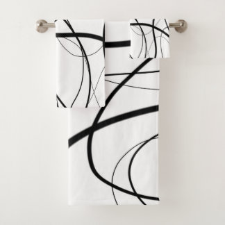 Expression in Black and White Bath Towel Set