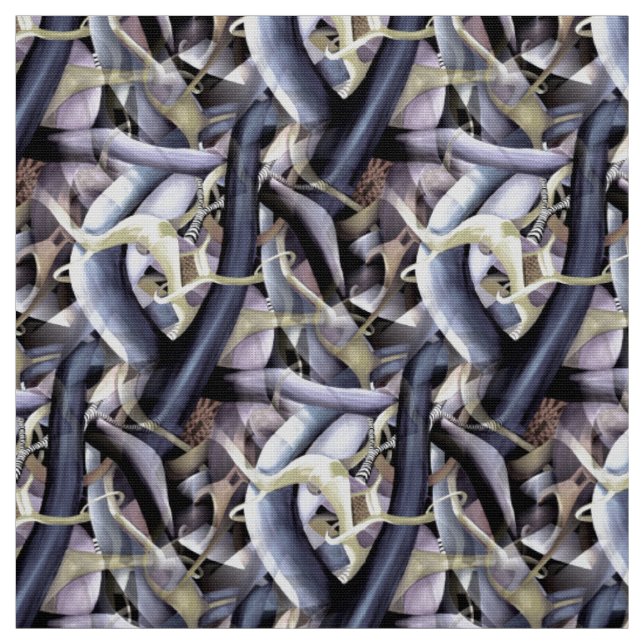 Expressionism Abstract Optical Illusion Pattern Fabric (Swatch)
