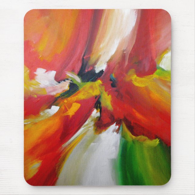 Expressionist Abstract Template Modern Trendy Mouse Pad (Front)