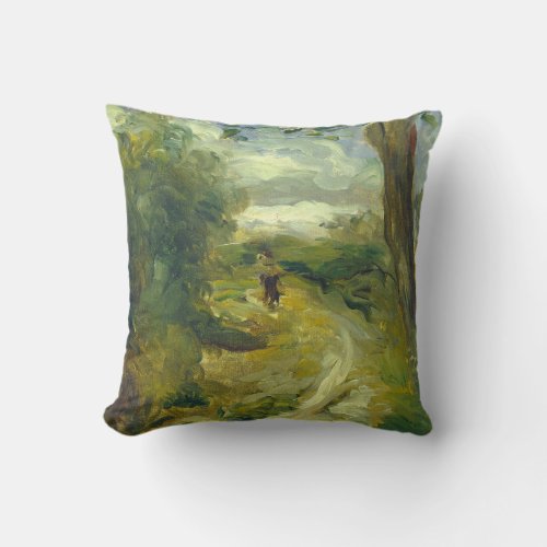 Expressionist painting Renoir french vintage art Throw Pillow