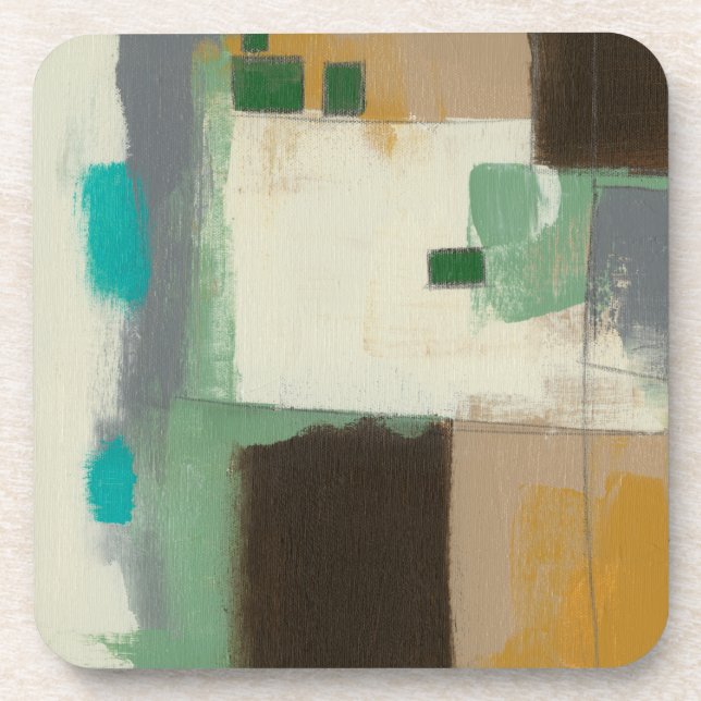 Expressionist Painting with Heavy Brush Strokes Beverage Coaster (Front)