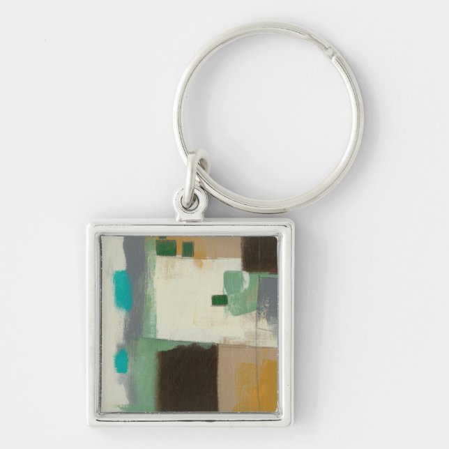 Expressionist Painting with Heavy Brush Strokes Keychain (Front)