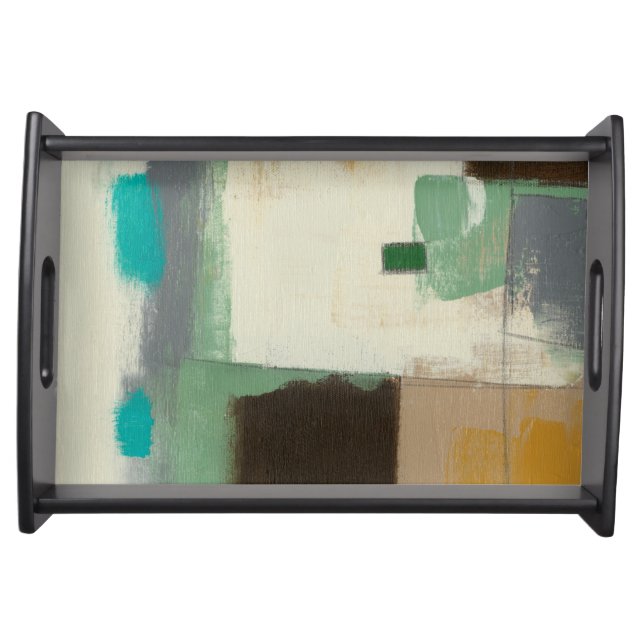 Expressionist Painting with Heavy Brush Strokes Serving Tray (Front)