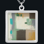 Expressionist Painting with Heavy Brush Strokes Silver Plated Necklace<br><div class="desc">Fans of Kandinsky,  Pollack,  or Rothko will love this expressionist painting. Debate your friends about the use of color,  or what emotions the heavy brush strokes are meant to convey. Whatever you do,  purchase one today!</div>
