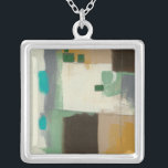 Expressionist Painting with Heavy Brush Strokes Silver Plated Necklace<br><div class="desc">Fans of Kandinsky,  Pollack,  or Rothko will love this expressionist painting. Debate your friends about the use of color,  or what emotions the heavy brush strokes are meant to convey. Whatever you do,  purchase one today!</div>