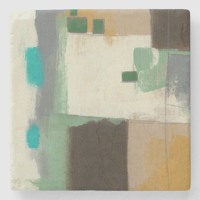 Expressionist Painting with Heavy Brush Strokes Stone Coaster (Front)