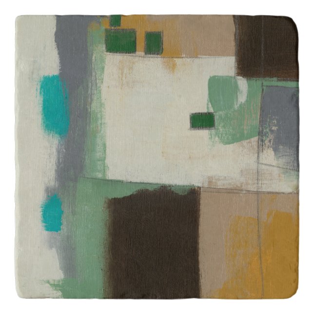 Expressionist Painting with Heavy Brush Strokes Trivet (Front)