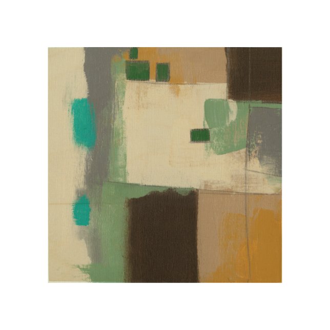 Expressionist Painting with Heavy Brush Strokes Wood Wall Art (Front)