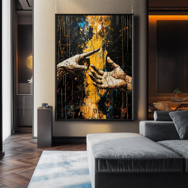 Expressionist The Creation of Adam – Bold Rethink Poster (Creator Uploaded)