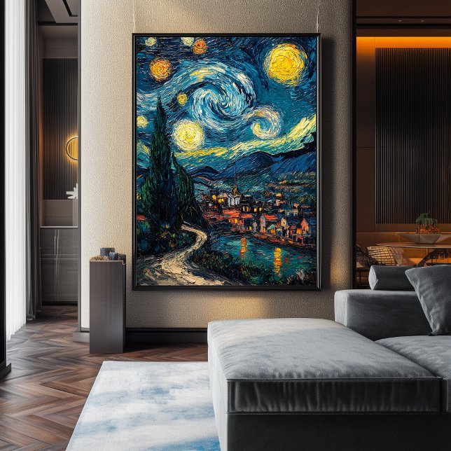 Expressionist The Starry Night – Bold Contemporary Poster (Creator Uploaded)