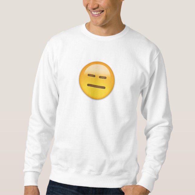 Expressionless Face Emoji Sweatshirt (Front)