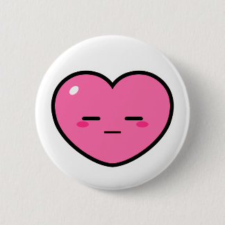 Expressionless Pink Heart Button