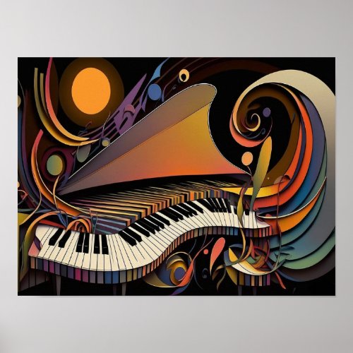 Expressions of Jazz Wall Picture Poster