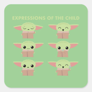 Expressions of The Child Illustrated Chart Square Sticker