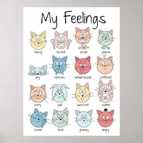 Expressions Print Emotions Print Feelings Print Poster