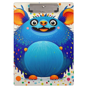 Expressive abstract animal art design colorful clipboard