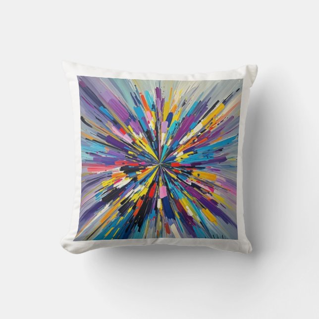 Expressive abstract art design  throw pillow (Front)