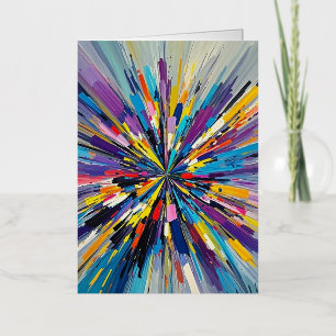Expressive abstract art design wall decor poster foil greeting card