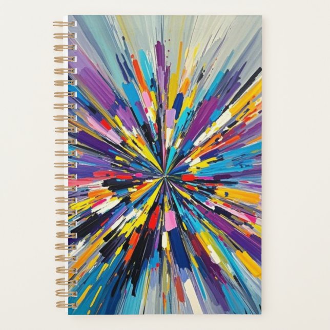 Expressive abstract art design wall decor poster planner (Front)