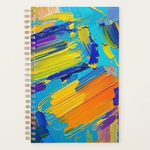 Expressive abstract art design wall decor poster planner