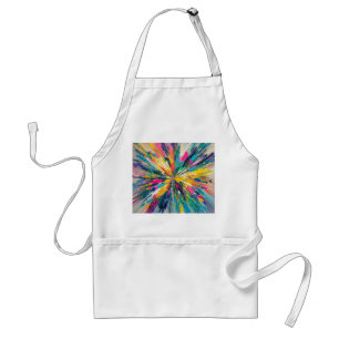 Expressive abstract colorful wall art poster decor adult apron