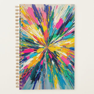 Expressive abstract colorful wall art poster decor planner