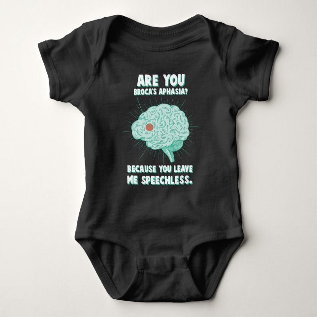 Expressive Aphasia Psychology Language Handicap Baby Bodysuit (Front)