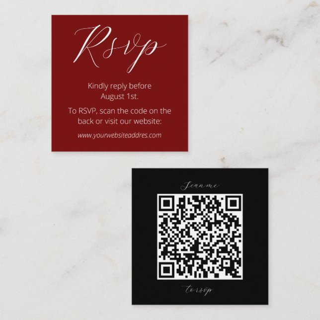 Expressive Black and Red Enclosure Card (Front/Back)