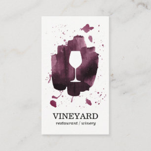 Expressive Brushed Texture / Wine Glass Business Card