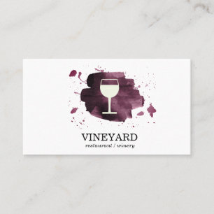Expressive Brushed Wine Glass icon Line Art Business Card