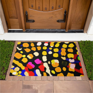 Expressive Color Play Pattern Doormat