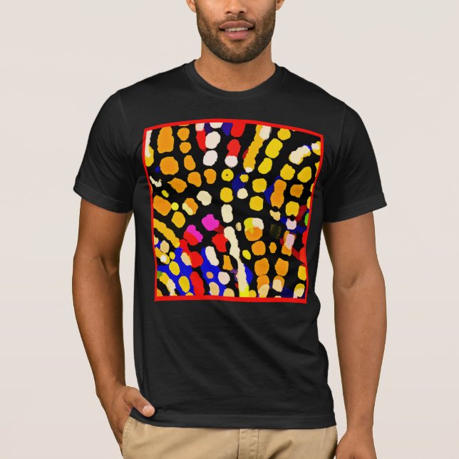 Expressive Color Play Pattern T-Shirt (Front)