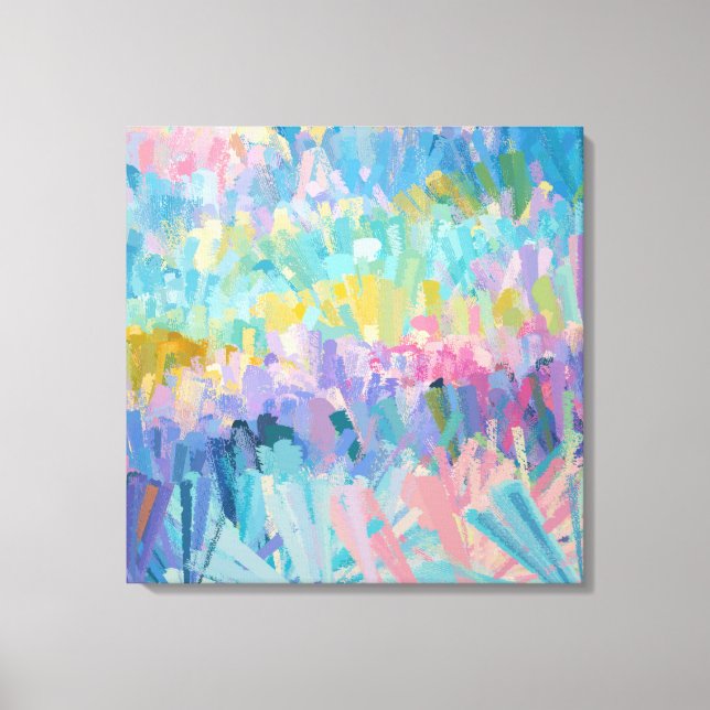 Expressive Colorful Foliage Canvas Print (Front)
