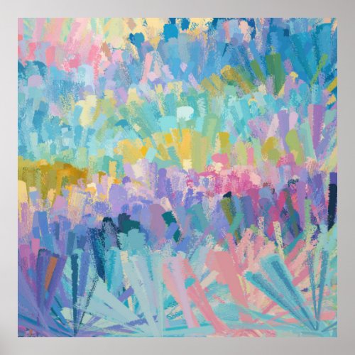 Expressive Colorful Foliage Poster