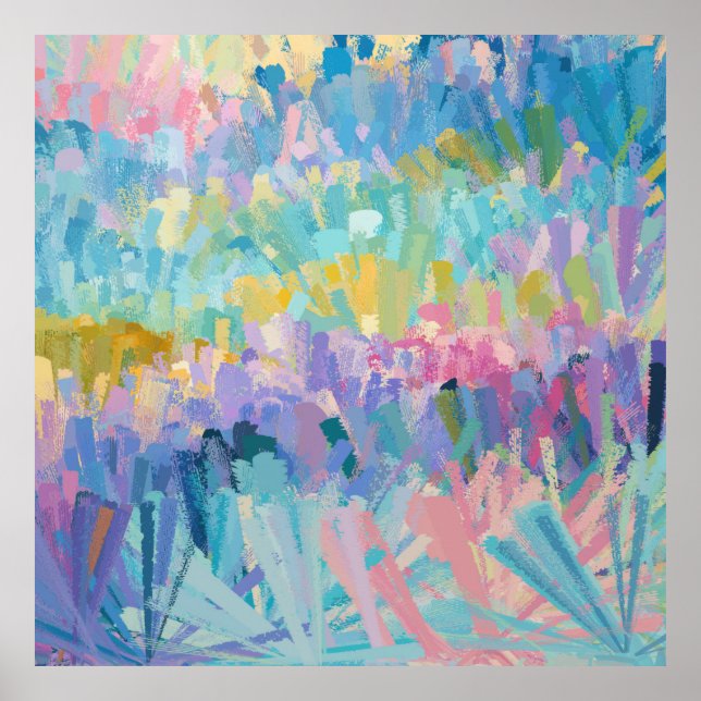 Expressive Colorful Foliage Poster (Front)