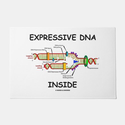 Expressive DNA Inside Molecular Biology Humor Doormat