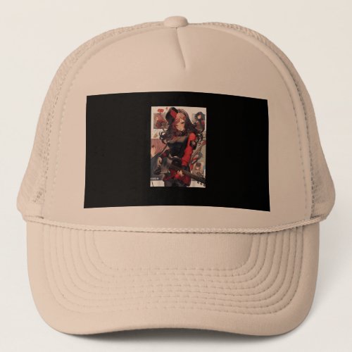 Expressive Features on Japanese Anime and Punk Roc Trucker Hat