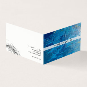 Expressive Line Work   Modern Artwork Business Card