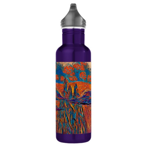 Expressive Roses in the Sky Stainless Steel Water Bottle