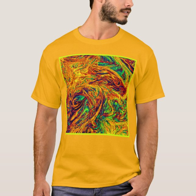 Expressive Vibrant Color Pattern T-Shirt (Front)