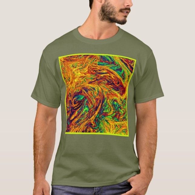 Expressive Vibrant Color Pattern T-Shirt (Front)