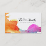 Expressive Watercolor Business Card at Zazzle