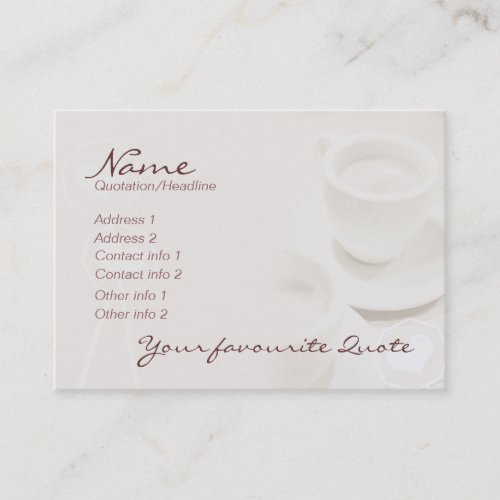 Expresso Coffee Cafe Business Card
