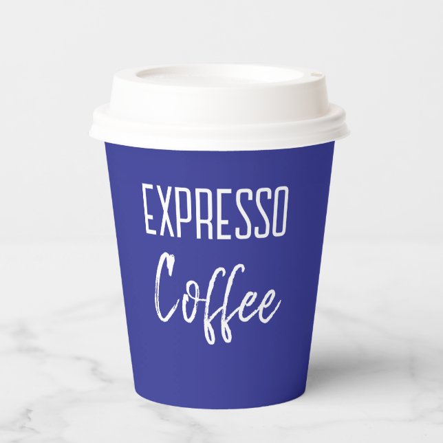 expresso Coffee  editable Paper Cups (Front)