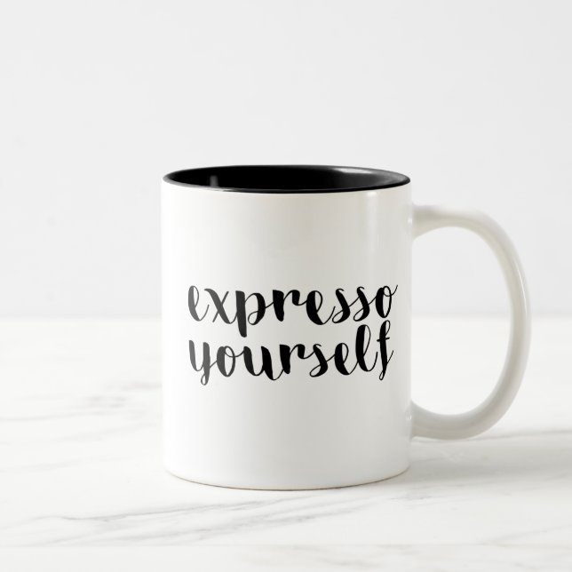 Expresso Yourself Two-Tone Coffee Mug (Right)