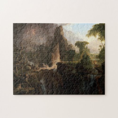 Expulsion from the Garden of Eden by Thomas Cole Jigsaw Puzzle