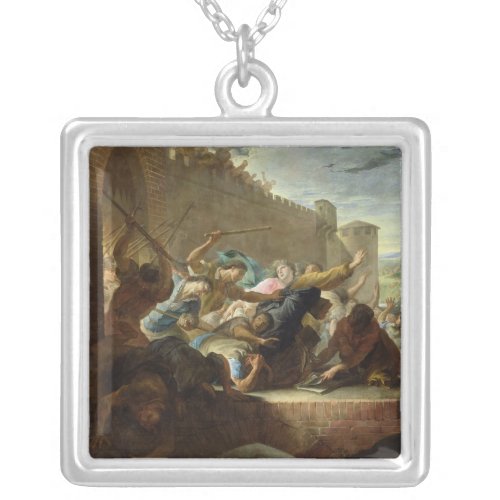 Expulsion of the Huguenots Silver Plated Necklace