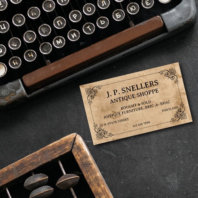 Exquisite Antique Dealer Business Card (Creator Uploaded)