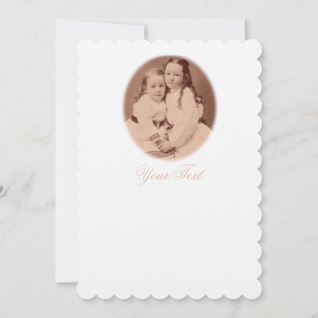 Exquisite antique sisters Custom Invitation. Invitation (Front)