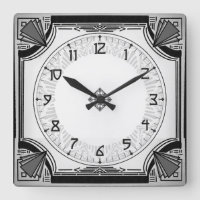 Exquisite Art Deco Clock Black and White Version